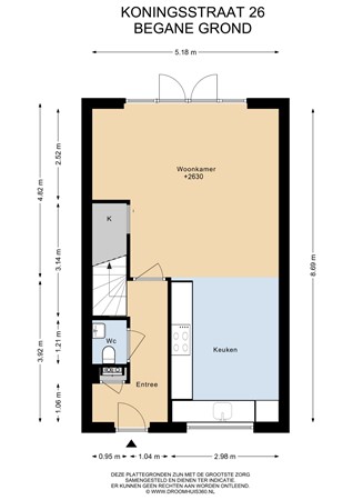 Floorplan - Koningsstraat 26, 1432 JR Aalsmeer